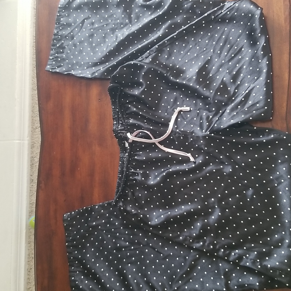 Pink by Victoria's Secret Black and white polka dotted Pajama pants